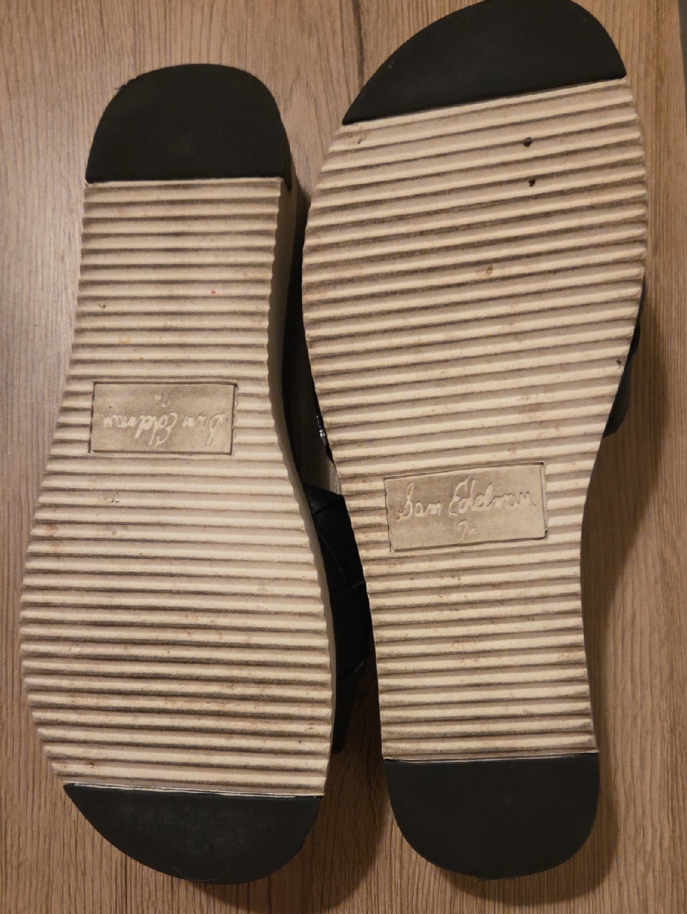 Sam Edelman Black Sandals Sz 7.5 - Picture 8 of 10